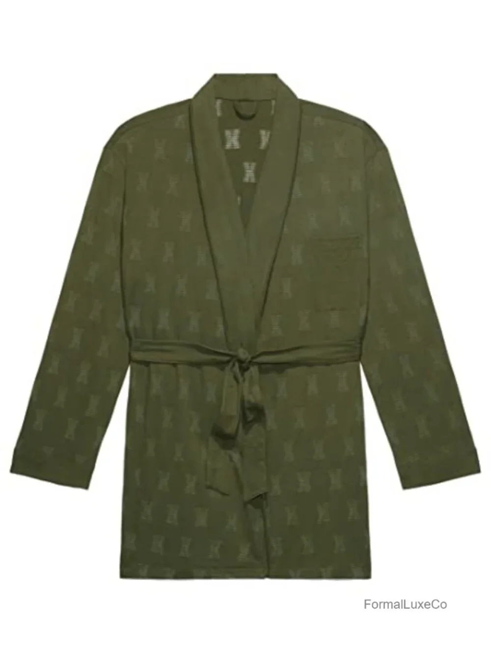 Savage X Fenty Men's Sheer X Smoking Jacket Oversized Lightweight Cotton